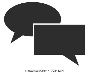 Blank speech bubbles vector icon