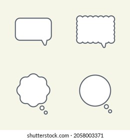 Blank speech bubbles vector set
