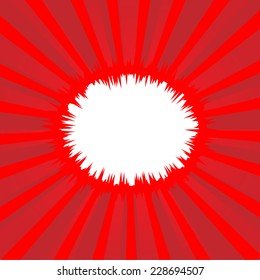 blank speech red background vector