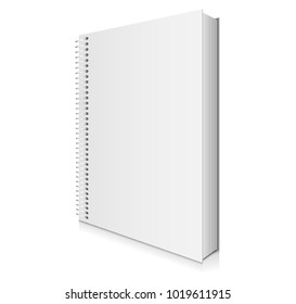 Blank Spiral Book Cover Vector Illustration
