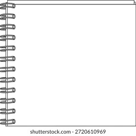 Blank spiral bound notebook page.