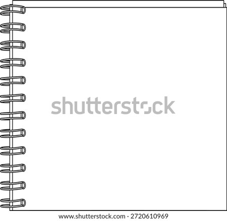 Blank spiral bound notebook page.