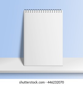 Blank spiral notebook mockup