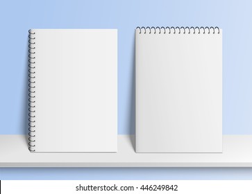 Blank spiral notebook mockup