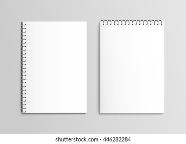 Blank spiral notebook mockup