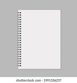 blank spiral notebook mockup template