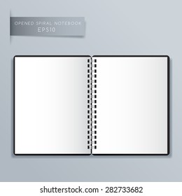 Blank Spiral Notebook Template : Vector Illustration