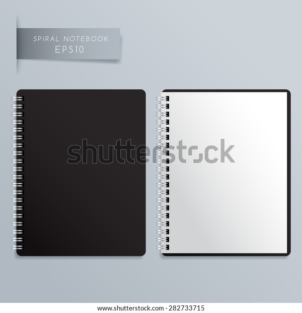 Blank Spiral Notebook Template Vector Illustration Stock Vector