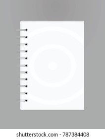 Blank spiral notebook. vector illustration