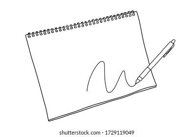 Blank spiral notepad, notebook on white background. With pen and pencil