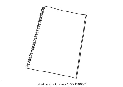 Blank spiral notepad, notebook on white background.2