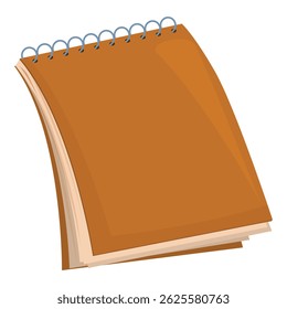 Blank spiral notepad is open and waiting to be written in
