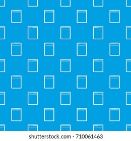 Blank spiral notepad pattern repeat seamless in blue color for any design. Vector geometric illustration