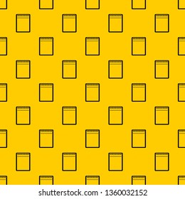 Blank spiral notepad pattern seamless vector repeat geometric yellow for any design