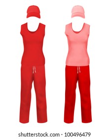 Blank sport suits template.