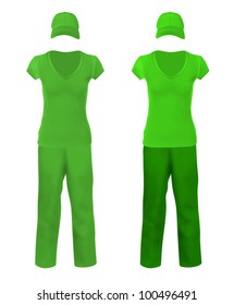 Blank sport suits template.