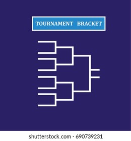 Blank Sport Tournament Bracket On  Background.vector Illustration.