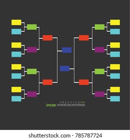 blank sport tournament bracket on  background.vector illustration.