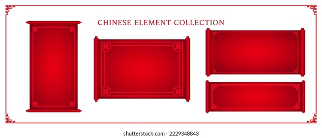 Blank Spring Festival couplets template collection set.