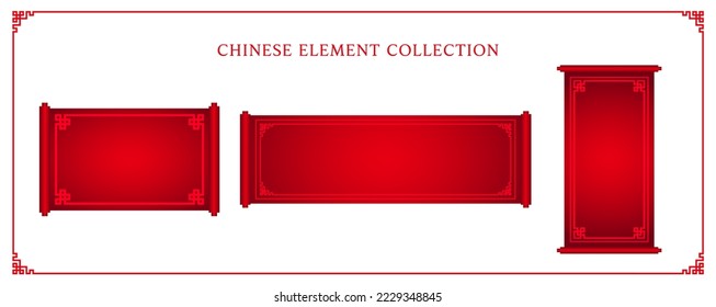 Blank Spring Festival couplets template collection set.