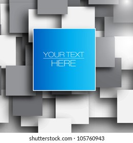 Blank square background for Your Text - Realistic 3D Vector Background