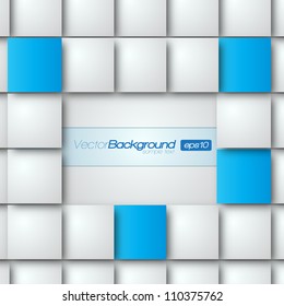 Blank square background for Your Text - Realistic 3D Vector Background