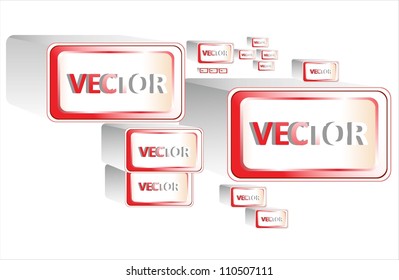 Blank square background for Your Text - Realistic 3D Vector Background