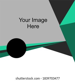 Blank square business cover flyer brochure design template layout vector