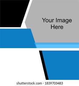 Blank square business cover flyer brochure design template layout vector