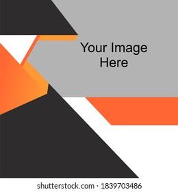 Blank square business cover flyer brochure design template layout vector