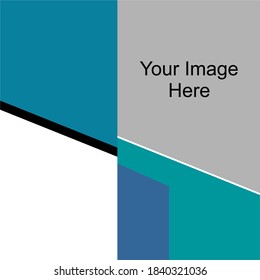 blank square business cover flyer brochure design template vector editable