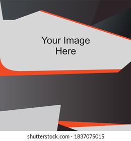 Blank square business cover frame flyer brochure design template vector