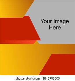 Blank square business cover frame flyer brochure design template vector editable