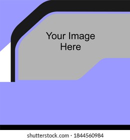Blank square business cover frame, flyer, brochure design template, vector editable