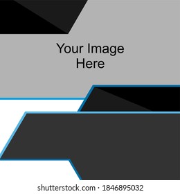 Blank square business cover frame, flyer, brochure design template, vector editable