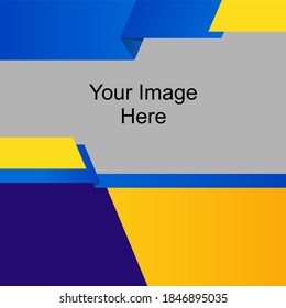Blank square business cover frame, flyer, brochure design template, vector editable