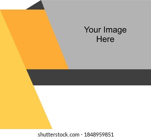 Blank square business cover frame, flyer, brochure design template, vector editable