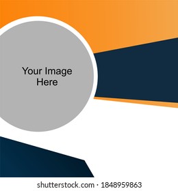 Blank square business cover frame, flyer, brochure design template, vector editable