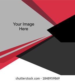 Blank square business cover frame, flyer, brochure design template, vector editable