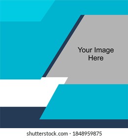 Blank square business cover frame, flyer, brochure design template, vector editable