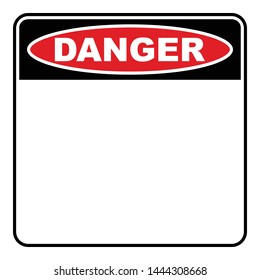 Blank square danger sign template, 1:1 Ratio