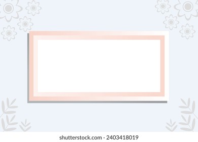 blank square frame surrounded by subtle floral designs