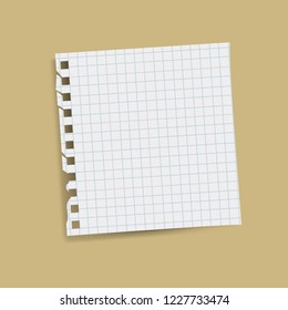 Blank square grid reminder note vector