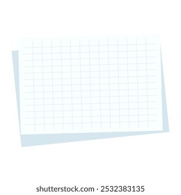 Blank square grid reminder paper note.