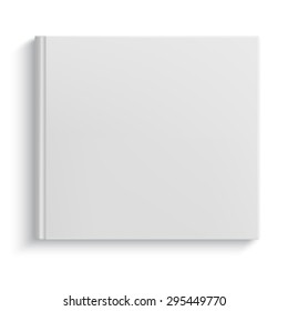 Blank Square Hardcover Album Template On White Background 