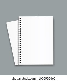 Blank Square notebook calendar mockup cover template.