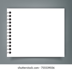 Blank Square notebook calendar mockup cover template.