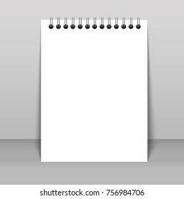 Blank Square notebook calendar mockup cover template.