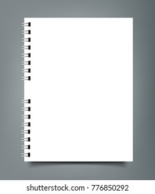 Blank Square notebook calendar mockup cover template.