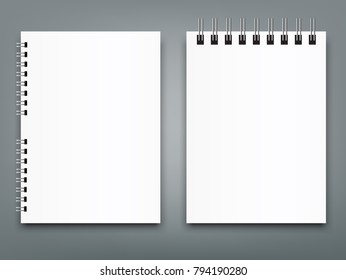 Blank Square notebook calendar mockup cover template.